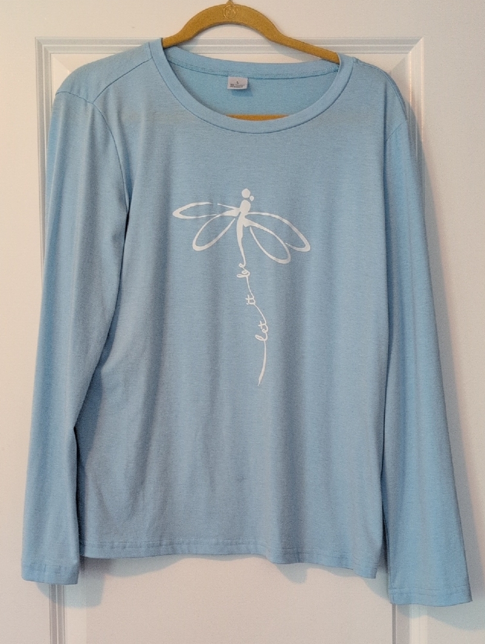 Light Blue Dragonfly Graphic Long-Sleeve Top - Kids